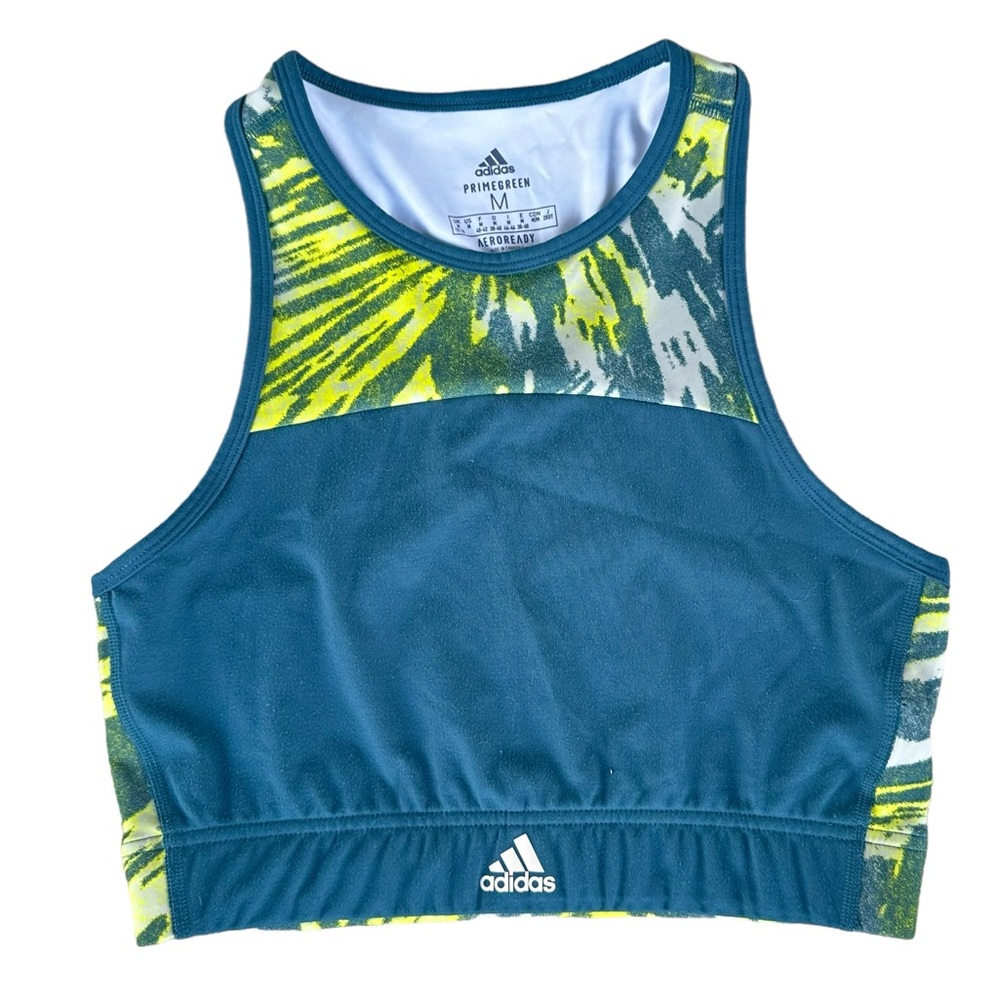 ADIDAS ZOE SALDANA AEROREADY Wild Teal LOW IMPACT Sports Bra Women MEDIUM